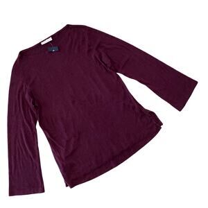 BRYN WALKER Sweater Tunic Long Sleeve Boat Neckline Size S